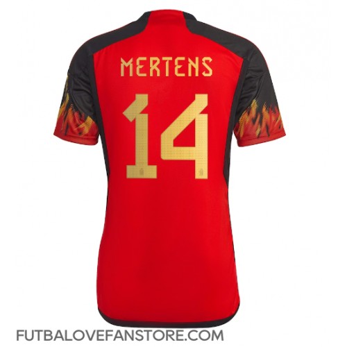 Belgicko Dries Mertens #14 Domáci futbalový dres MS 2022 Krátky Rukáv